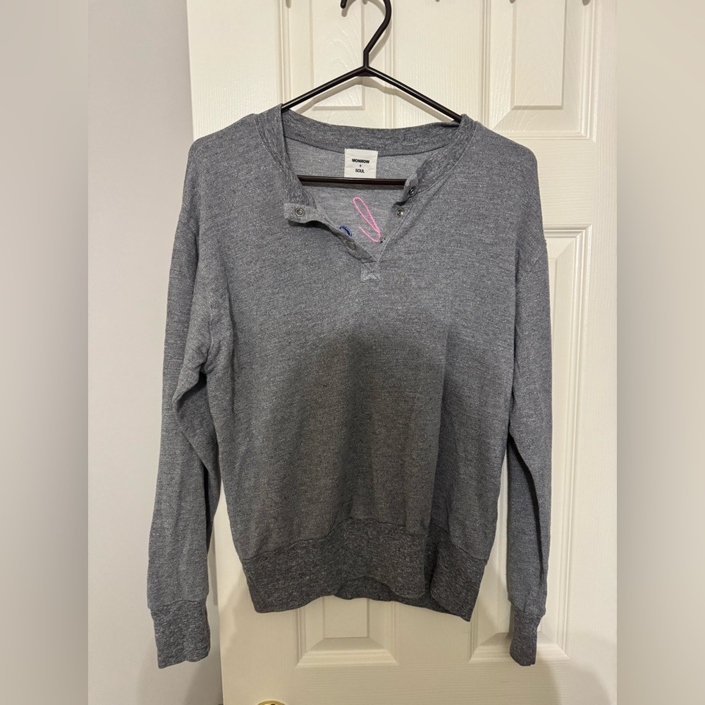 Monrow Heather Gray Women's Sweater